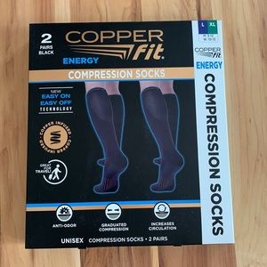 New copper fit compression socks 2 pairs